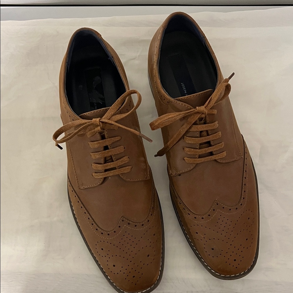 Joseph Abboud Tan Leather Oxfords